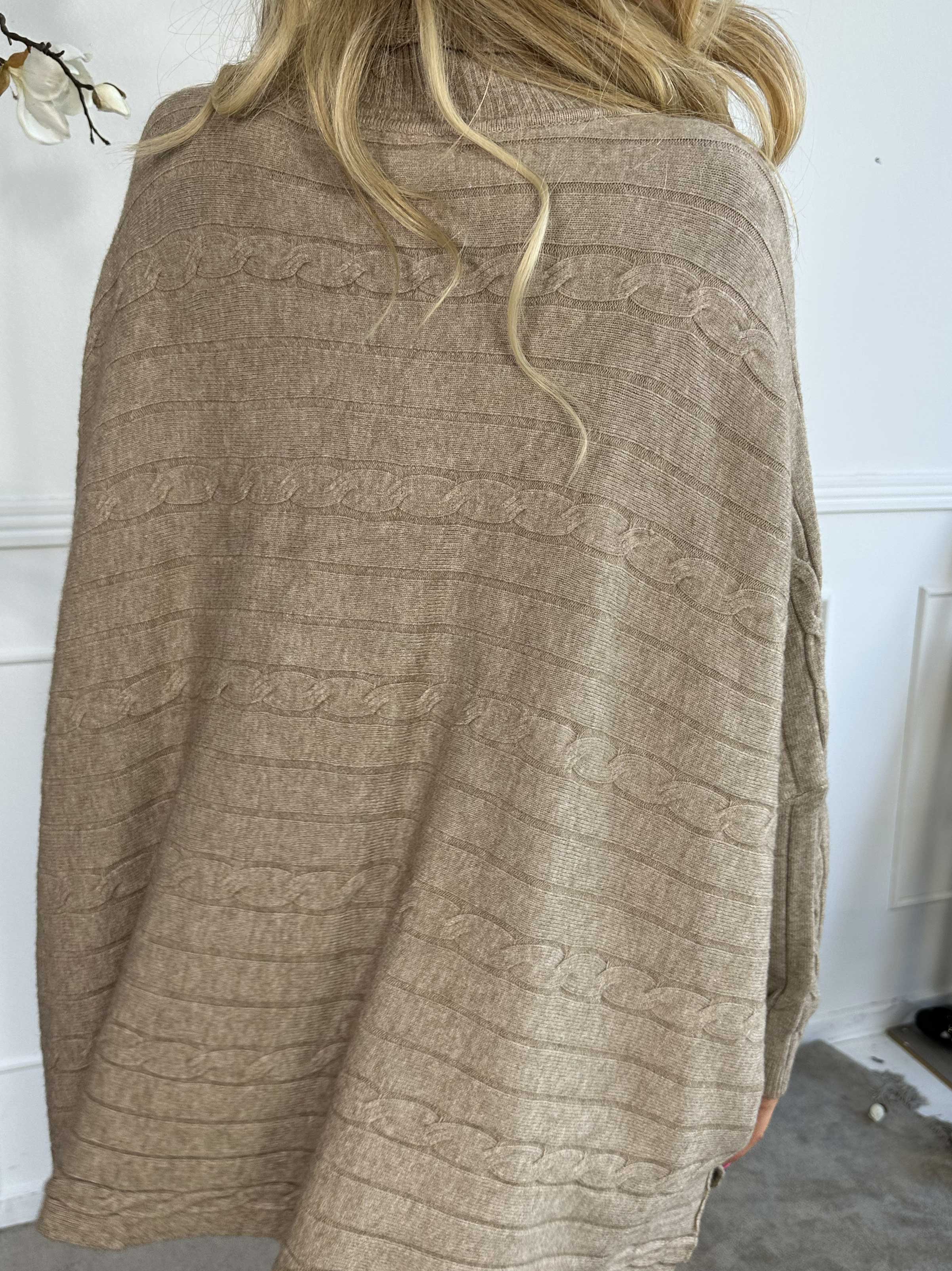 Diamond - Söt mjuk elastisk stickad tröja med polokrage